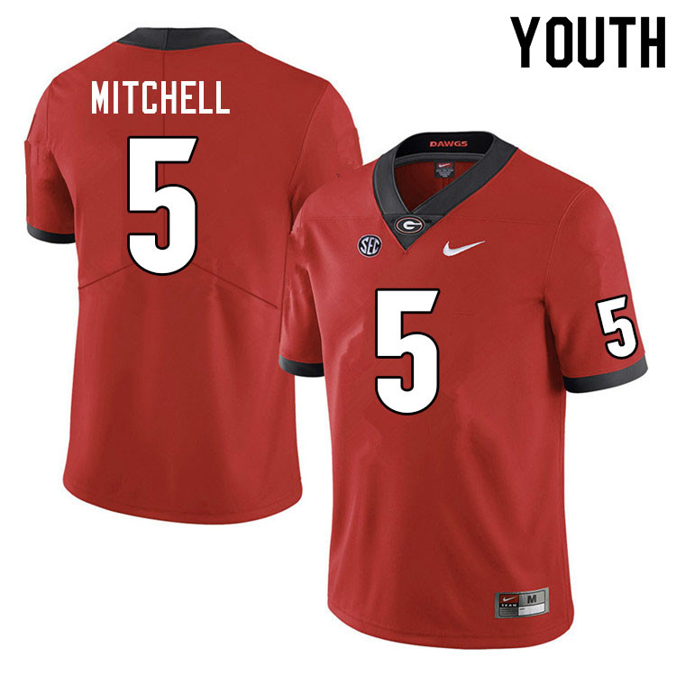 Youth #5 Adonai Mitchell Georgia Bulldogs College Football Jerseys Sale-Red